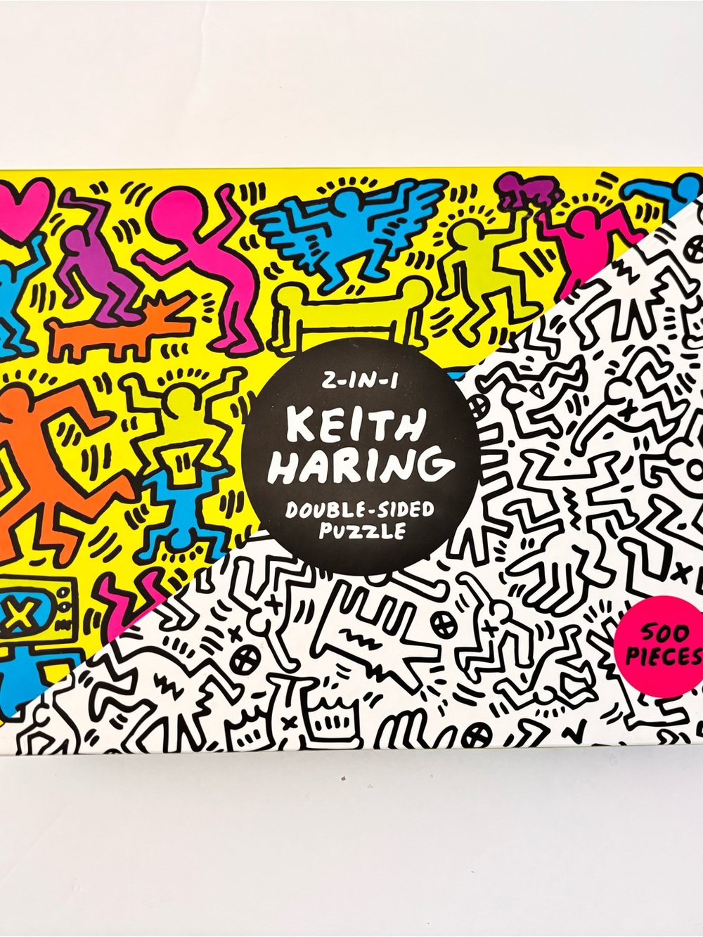 Keith Haring 2-in-1 Double Sided Puzzle 500 Pieces Complete Mudpuppy Art